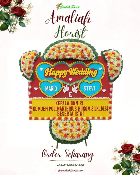Papan Bunga Pernikahan Mrahu